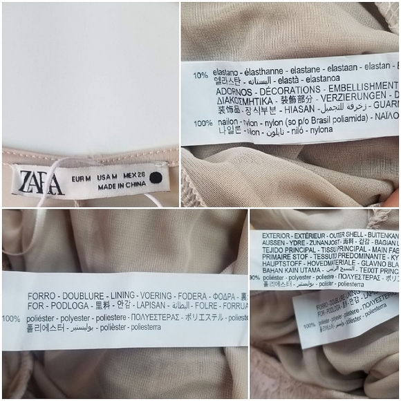 Zara contrasting lace camisole maxi dress neutral - Picture 7 of 8